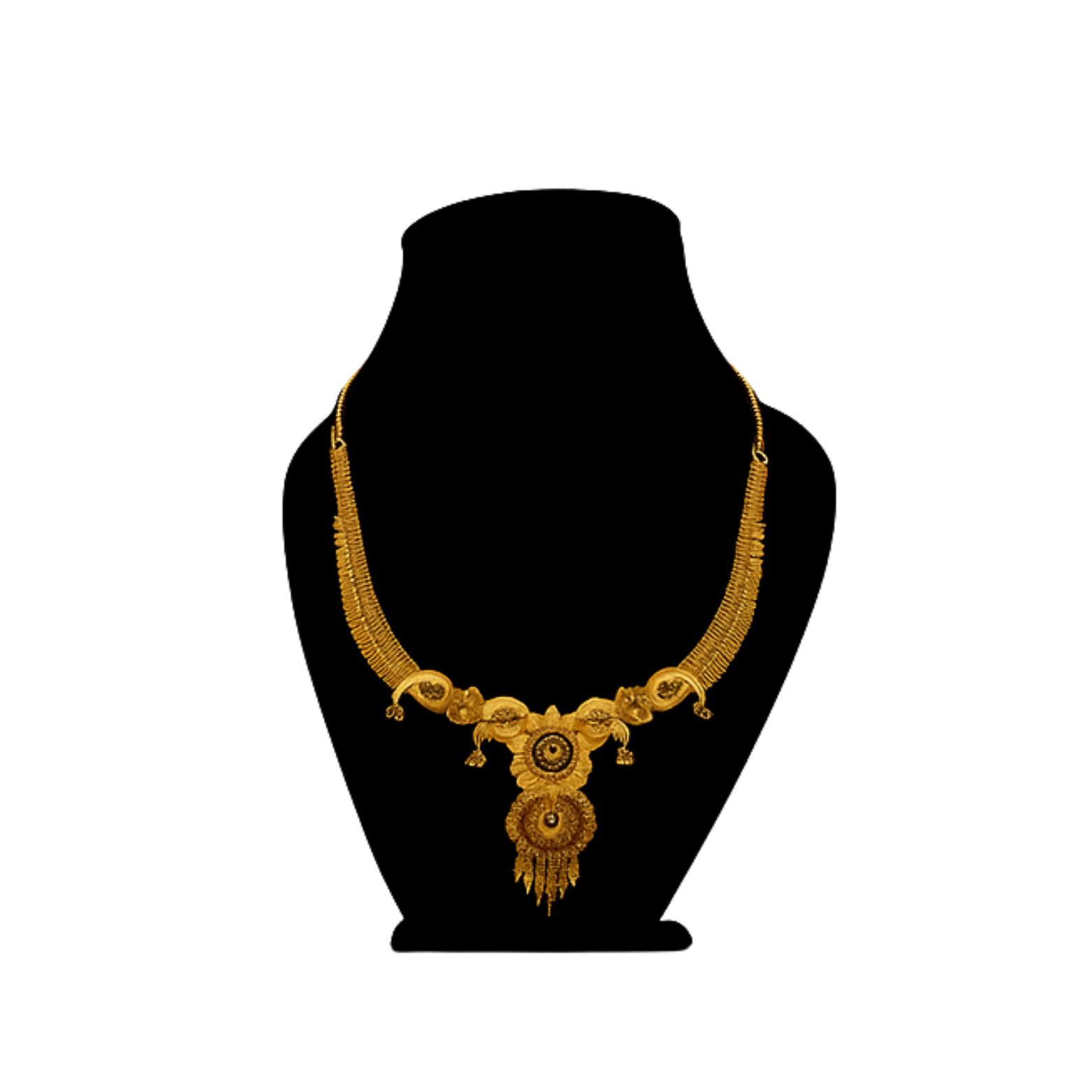 Golden Glory Traditional Necklace Set for Women with Matching Earrings