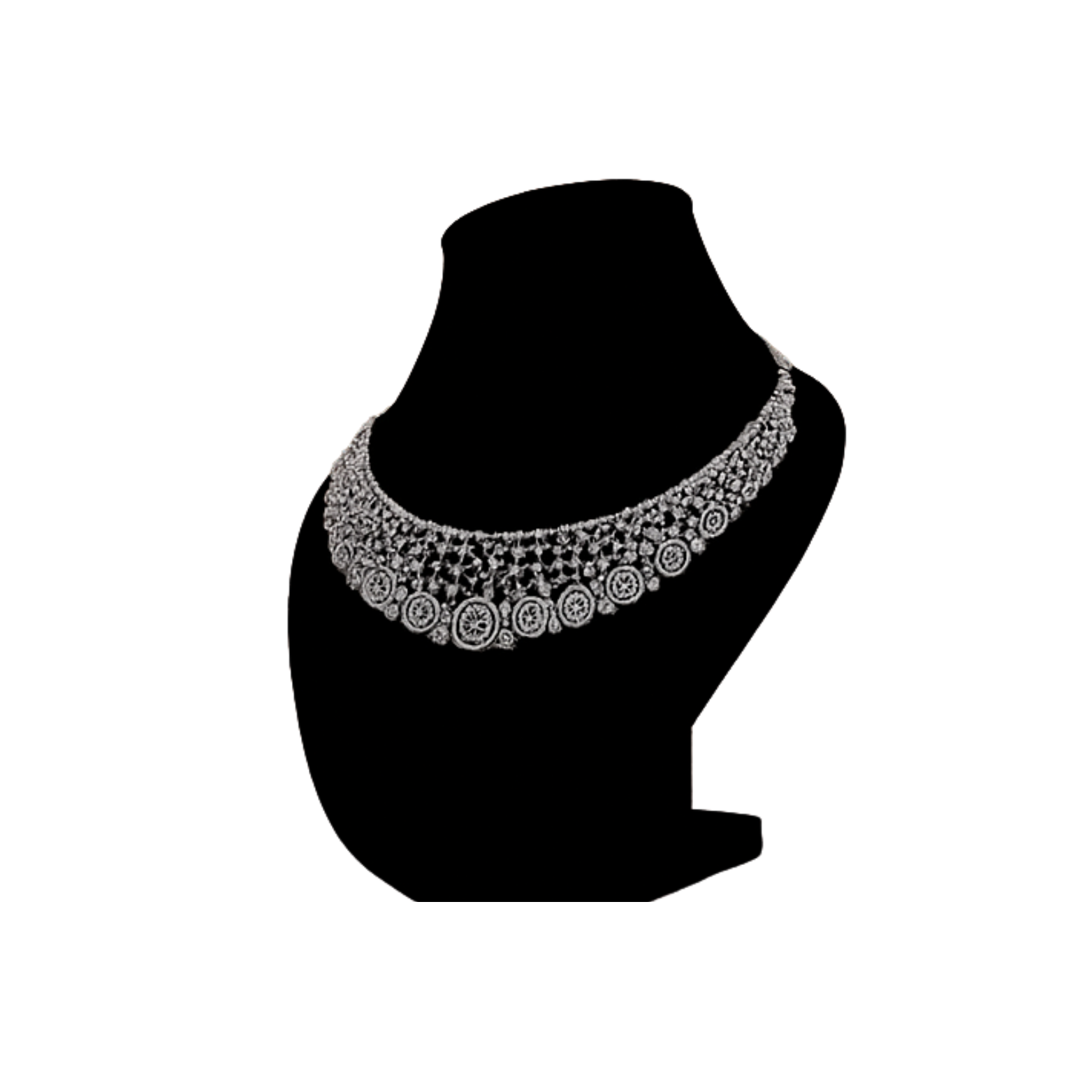 Sparkling Diamond Choker Necklace Set for Women with Earrings & Maang Tikka