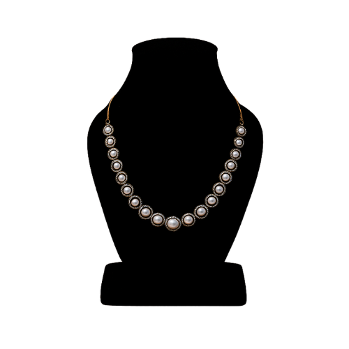 Elegant Pearl Necklace Set for Women with Matching Earrings