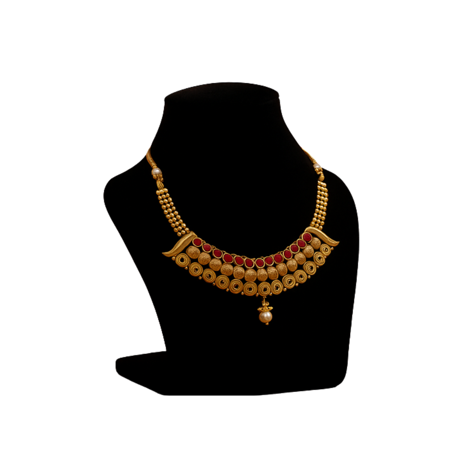 Royal Traditions Gold-Plated Necklace Set for Women with Earrings