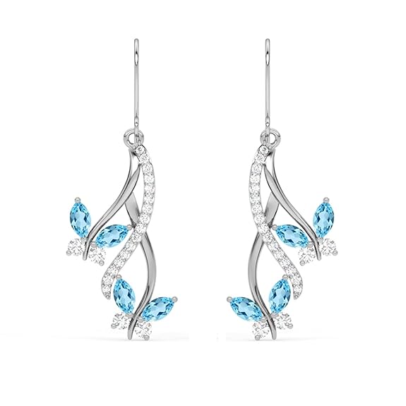 Clara 925 Sterling Silver Butterfly Pendant Earring Chain Jewellery Set | Rhodium Plated, Swiss Zirconia | Gift for Women & Girls