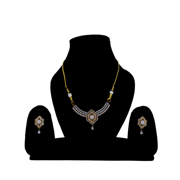 Ethnic Gold-Plated Necklace Set for Women with Matching Earrings